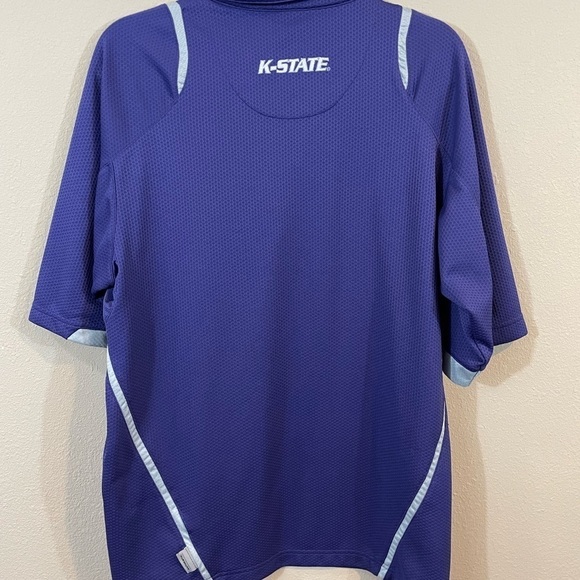 Vintage NIKE Kansas State Wildcats short sleeve‎ waffle knit Polo Shirt, sz M - Picture 8 of 8